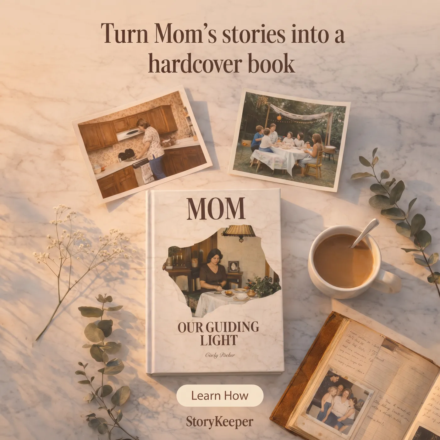 Mother's Day ad, hardcover book