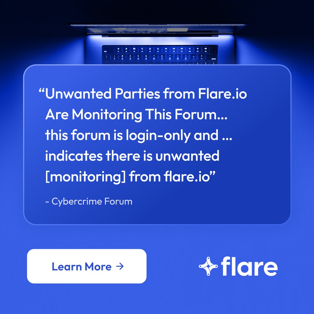 Flare Reddit ad — unwanted parties from Flare.io are monitoring this forum
